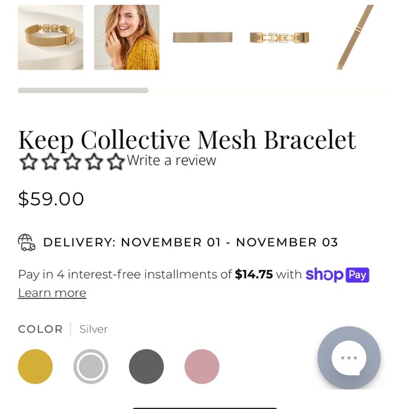Keep Collective StellaDot Mesh Bracelet- Adjustable - Picture 2 of 3